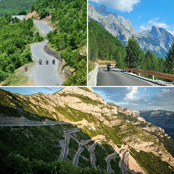 Albania motorcycle GPX routes in the Albanian Alps – riding the Accursed Mountains with SH20 hairpins and scenic twisty roads.