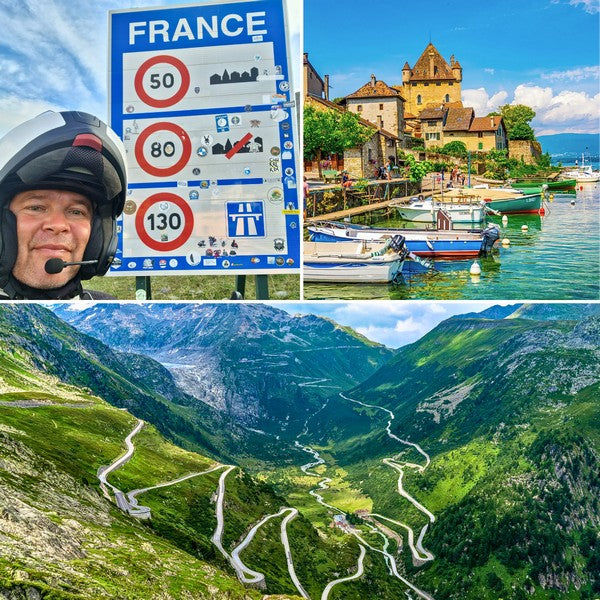 Furka Pass Switzerland – winding alpine road through spectacular mountain scenery, ideal for motorcycle touring