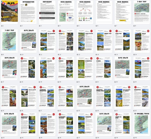 Alps Motorcycle Tour Book & GPX Tracks showing scenic Route des grandes alpes.