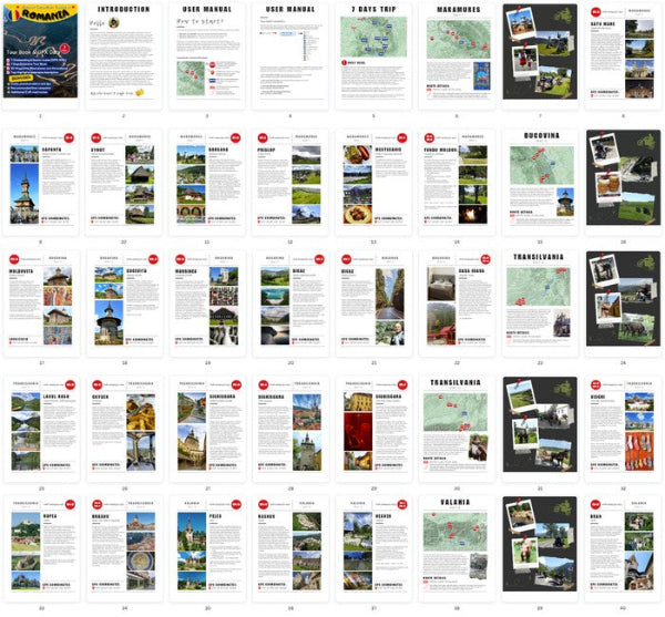Preview of Romania Motorcycle Travel Guide & GPX Tracks – 7-day itinerary with maps, attractions, and travel tips.