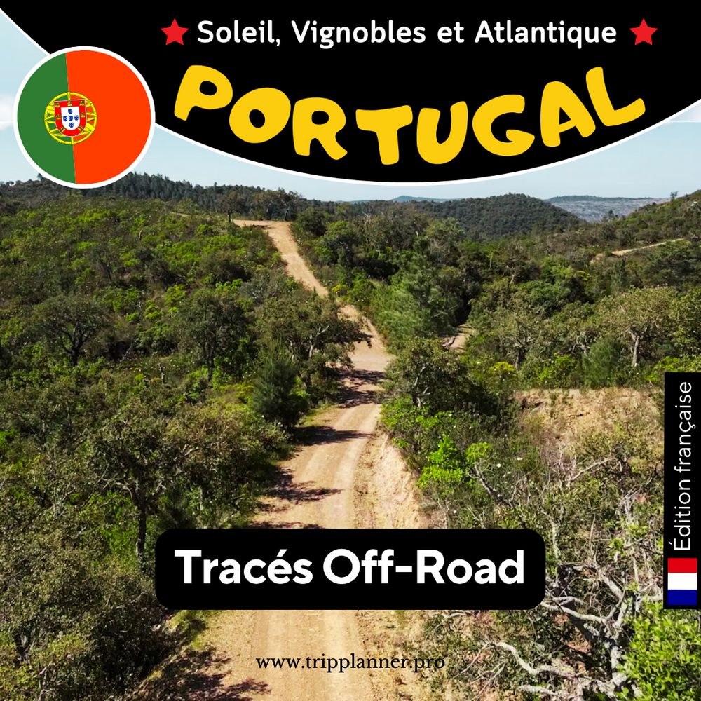 Couverture du supplément pistes et traces GPX off-road pour voyage moto au Portugal.